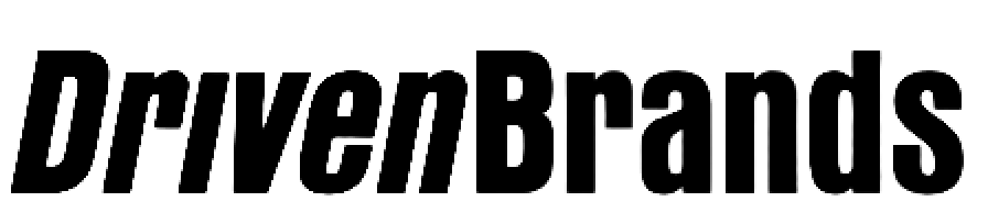 Driven Brands logo in black text with "Driven" in bold italic and "Brands" in bold upright lettering.